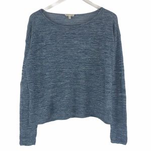 Eileen Fisher Blue Cloud Stripe Knit Top